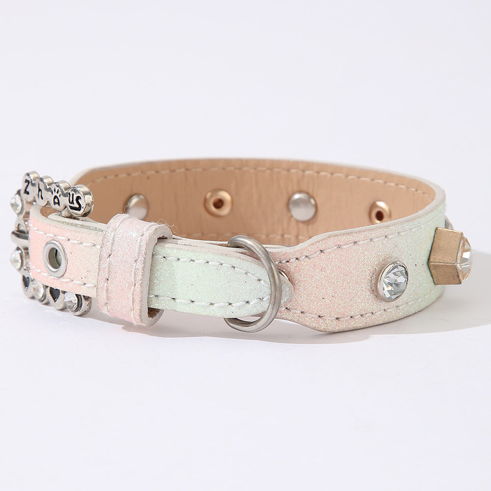 Glitter Rhinestone Heart Charm Pet Collar – Bling Dog & Cat Collar
