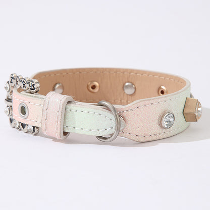 Glitter Rhinestone Heart Charm Pet Collar – Bling Dog & Cat Collar