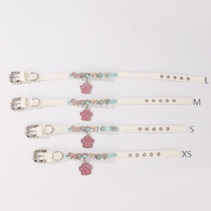 Bling Rhinestone Letter Charm Pet Collar – Cute Dog & Cat Collar